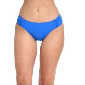 La Blanca Women’s Side Shirred Hipster Swim Bottoms Size 8 Capri Blue NWT